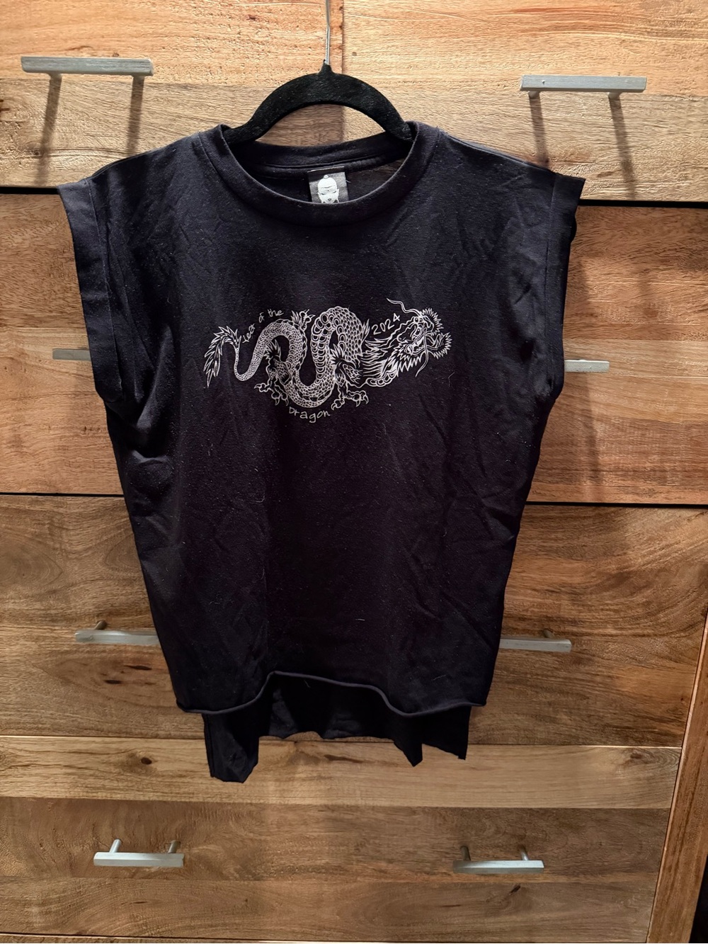 Black Dragon Graphic Muscle Tee - Women
